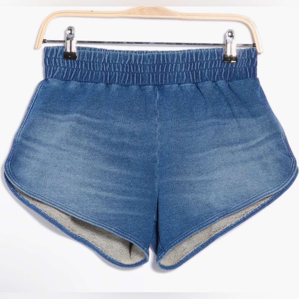 NWT Good American Jeanius French Terry Denim Look Shorts Size 2X